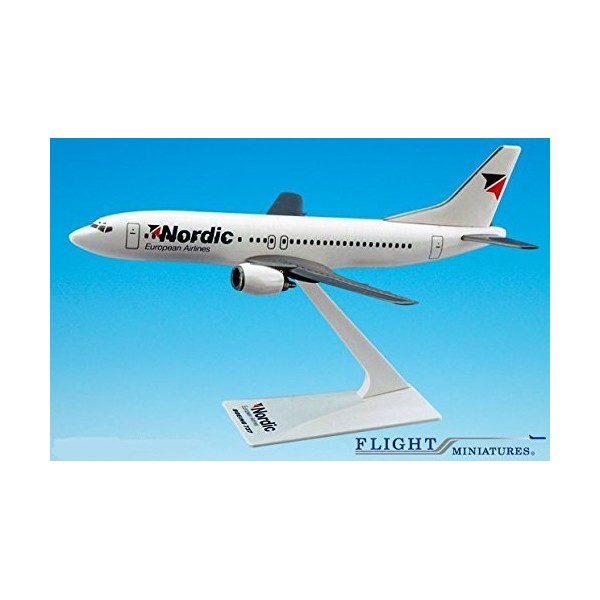 Nordic - Sweden 737-400 Airplane Miniature Model Snap Fit Kit 1:185 Part# ABO-73740G-011