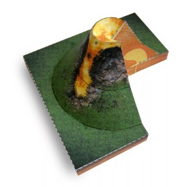 Paper Models, Inc. Volcano Cut Away Science Project - Paper Model Kit - 7"x10"
