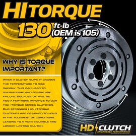 HD Switch BIGBearing HiTorque 130 ftlbs. (OEM 105) 5219-135 5219-136 5219-147 Billet Pulley Electric PTO Clutch Replaces Warner - OEM Upgrade with Replaceable Bearing Lawn Mower Electric Clutch