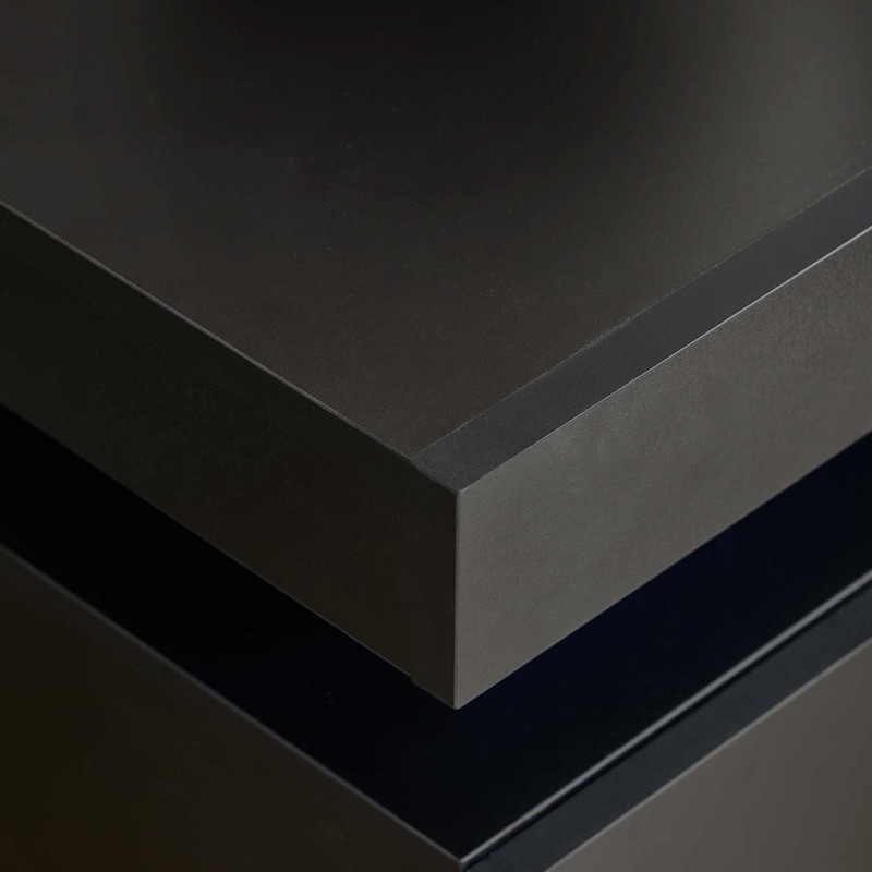 Black Nightstands Set of 2, LED End Table for Bedroom,
