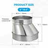 ZOWZEA 8" to 6" Inch Eccentric Duct Reducer & Increaser,