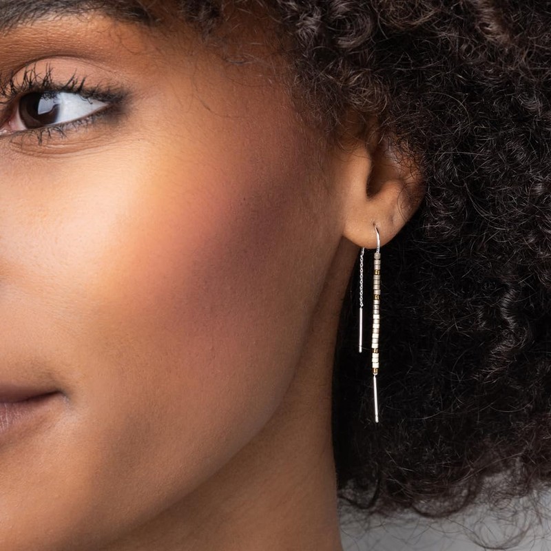 Scout Curated Wears - Chromacolor Miyuki Thread Earring - Turquoise