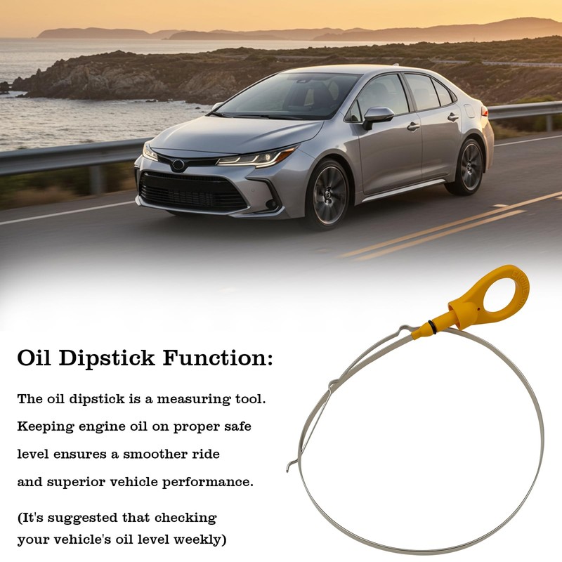 15301-28031 Engine Oil Dipstick Indicator, Compatible with 2002-2009 Toyota Camry