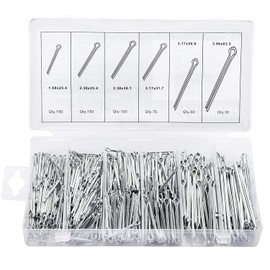 Fastening Pins, 555pc/set Swordfish Cotter Pin Assortment Mechanical Hitch Hair Tractor Fastener Clip Kit wit Case Screw Split-Cotter Pins Kit