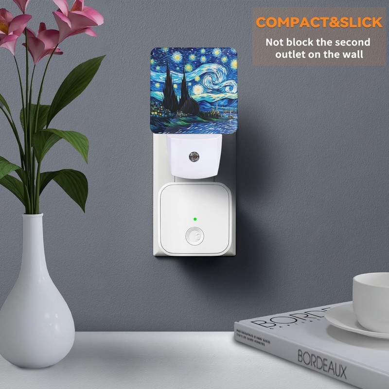 Van Gogh Starry Night Night Lights Plug into Wall Decorative