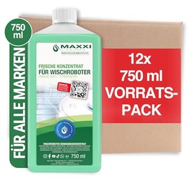 Maxxi Clean | 12x 750 ml Bodenreiniger mit Frische-Duft | geeignet f√ºr alle Wischroboter | Universal Reiniger Konzentrat | Wischfl√ºssigkeit f√ºr Boden, Parkett, Fliesen | Saugwischer-Reinigungsmittel