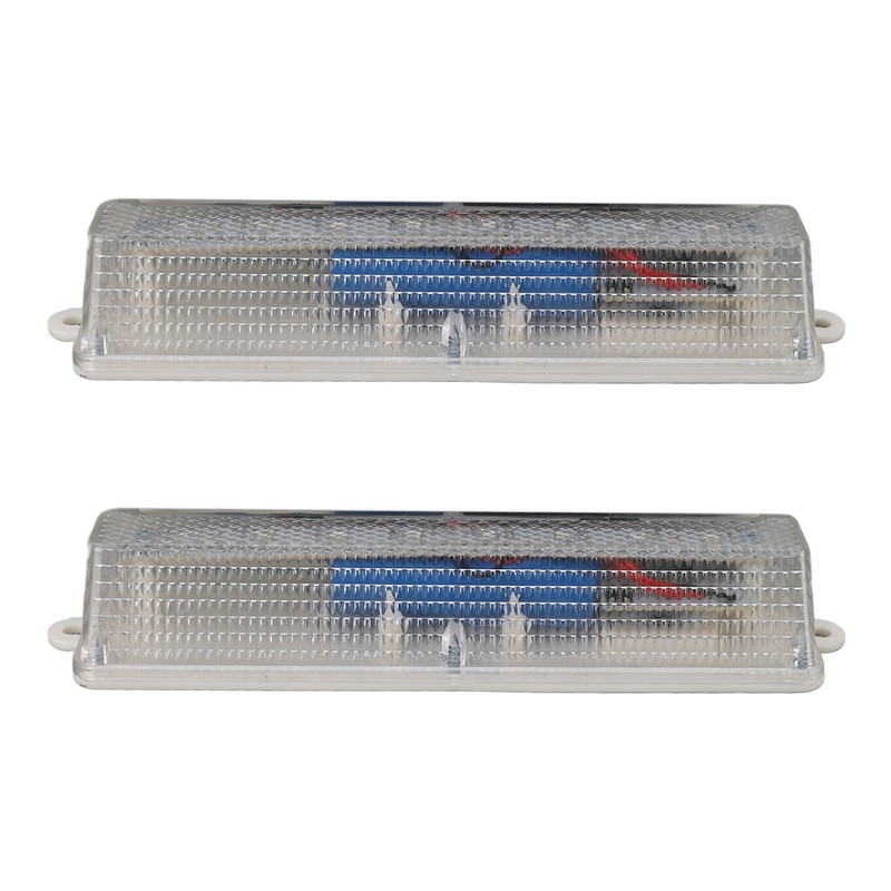2 PCS Light Control Solar Warning Lights with 8 LED