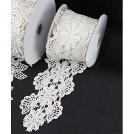 Unbranded 2-3/4" Ivory Floral Lace Ribbon - 5 Yards