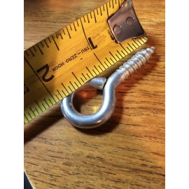 Unbranded (20) Steel 1/2" I.D EYE 1/4" X 1 1/8" lag screw 2" Overall Zinc Plated