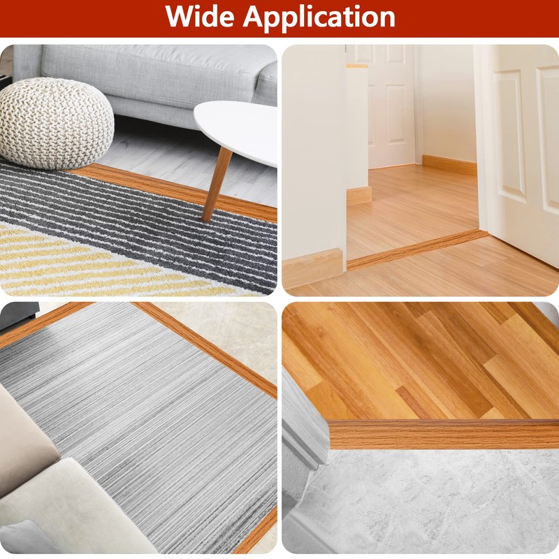 20Ft Floor Transition Strip Self Adhesive Carpet to Tile Floor