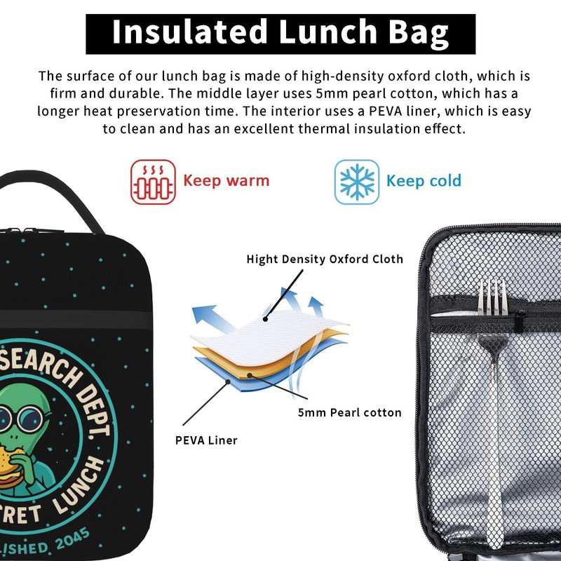 Funny Alien Lunch Bag for Adults & Kids – Intergalactic