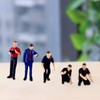 F Fityle 5Pcs Diorama Figures Miniature Layout Resin Painted Collections
