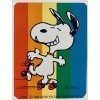 Skating Rainbow Snoopy Vintage Magnet, Flexible Full Back-3” x 2