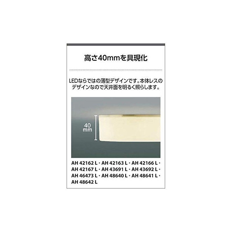 Koizumi Lighting AH48641L LED Ceiling Body: Depth 1.6 inches (4