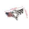 PTDecals 2 Pcs Silver Metal US Flag F1 Racing V8