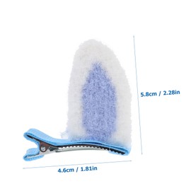 VICASKY 2 Pairs Bunny Ear Hair Clips Kawaii Hair Accessories for Cute Rabbit Ear Barrettes for Easter Parties and Dress Up