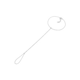 Elli Basic Women's Handchain Bracelet with Crystals in 925 Sterling Silver, Sterling Silver, Crystal