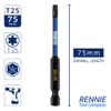 5 x Rennie Tools 75mm Long T25 TX25 Impact Screwdriver