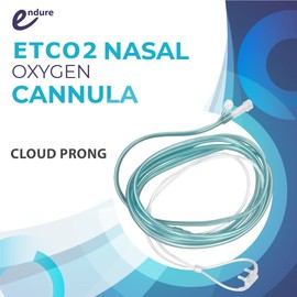 Endure CO2 Sampling Nasal Cannula, Cloud Prong ETCO2 Cannula (Pack of 5) (Male Connector)