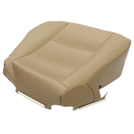 KUAFU Bottom Seat Cover Driver Side Compatible with 2000-2007 Toyota Tundra 2000-2007 Toyota Sequoia Seat Cushion Protector Tan Synthetic Leather