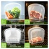 HE-SANQI Reusable Silicone Food Storage Bag, Extra Large 124oz/3500ml Stand