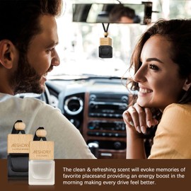 Aeshory 3 x 8 ml Car Fragrance Air Freshener for Men, Koln, Sandalwood, Teak Wood, Car Air Freshener with Holder, Interior Decorative Fragrance Dispenser, Automatic in Taxi, Office, Home