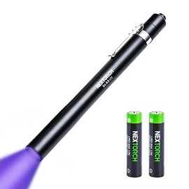 NEXTORCH 365nm uv Light UV Led Blacklight Flashlights Detector Ultraviolet Pocket-Size LED Torch for Pets Urine and Stains, Portable Mini Penlight with Clip