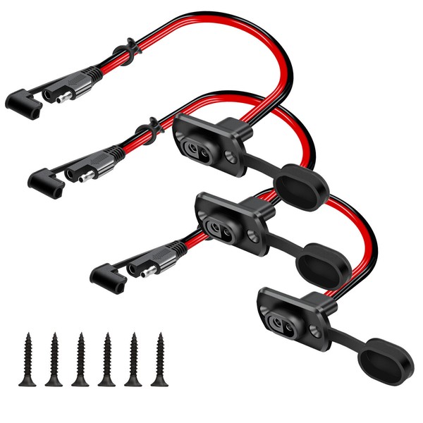 Octoder 3 pcs 12AWG SAE Adapter Male Plug to Female