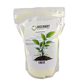 Greenway Biotech Organic Sulfur Powder Fertilizer for Plants- Required to Lower pH & Increased Sulfur Deficiencies- Essential Nutrients for Plant Growth with Macronutrients (5 Pounds)