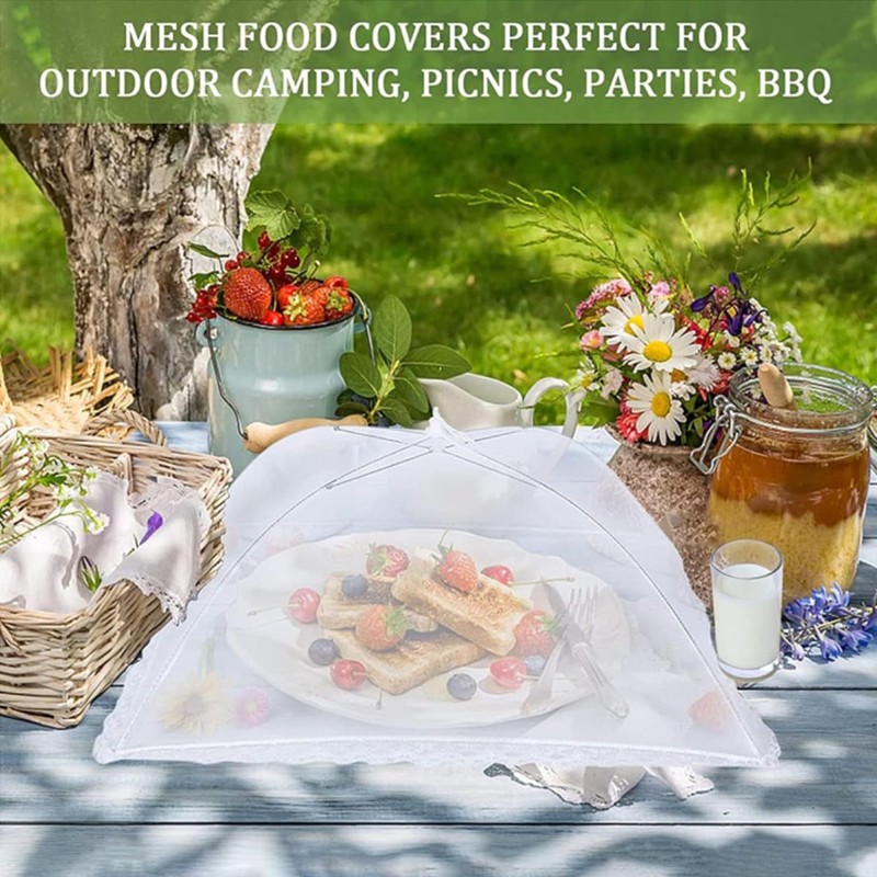 ZHjuju 2 Pack Pop-Up Mesh Food Covers Tent Umbrella –
