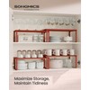 SONGMICS Cabinet Organizer Shelf, Set of 2 Kitchen Counter Shelves,