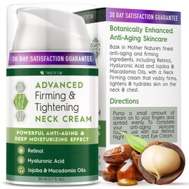 Tree to Tub Crema Reafirmante De Cuello - Crema Reafirmante Avanzada Para El Cuello Con Retinol De Ácido Hialurónico, Crema Reafirmante De Cuello Y Pecho Para Mujeres Hombres, Hidrata Y A