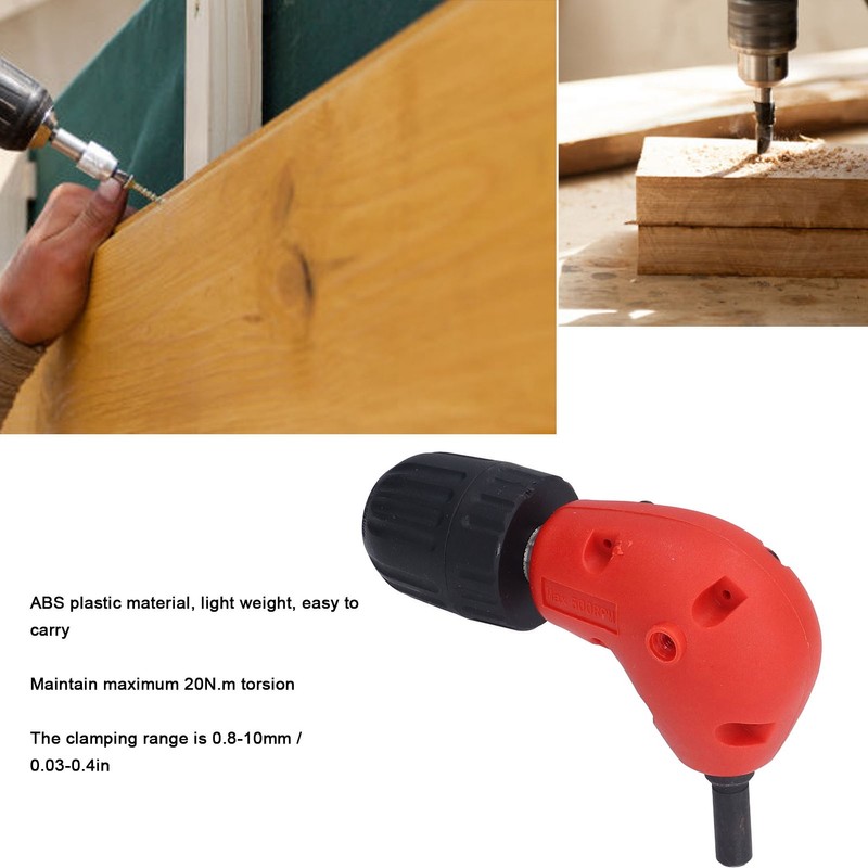 90° Angle Adapter Round Shank Right Angle Extension Chuck Attachment