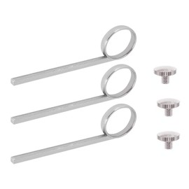 Jiayouy 3 Set B Flat Trumpet Valve Slide Finger Ring with Holder Screw for Trumpet Accessory Replacement