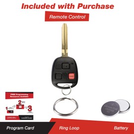 KeylessOption Keyless Entry Remote Ignition Uncut Car Key Fob for Toyota FJ Cruiser 2010-2014 HYQ12BBT