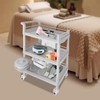 Beauty Salon Cart with Wheels, 176.37Lbs 360° Rotate Silent Wheels