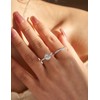 IMOLOVE Moissanite Engagement Ring for Women, Moissanite Wedding band for