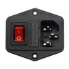 zdyCGTime 10A 250V AC Rocker Switch Power Socket 3 Pin