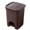 Como Life Pedal Trash Can Countertop Protective Mat Rattan Sanitary
