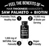 Saw Palmetto + Biotin Advanced 2-in-1 Combo for Hair Growth.
