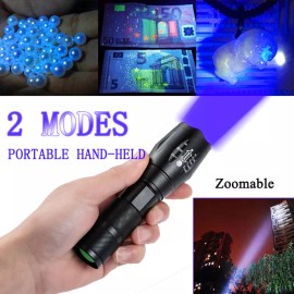 3500000LM UV Ultra Violet LED Torch Flashlight Blue Puprle Light Detection Lamp