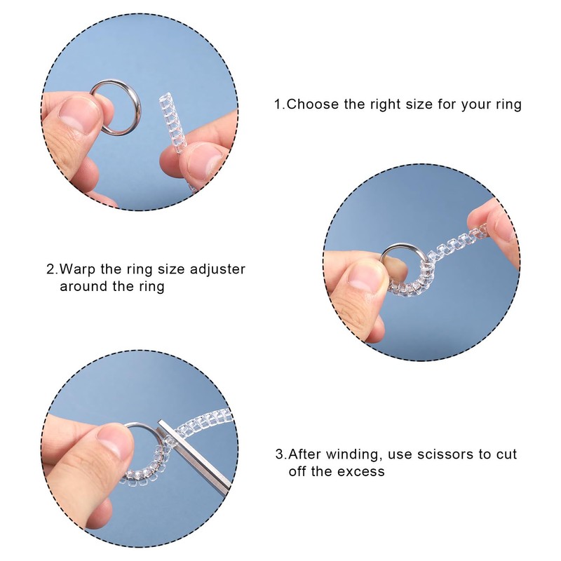 46pcs Ring Size Adjuster, Invisible Ring Sizers for Loose Rings
