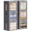 Lifewit Clothes Storage Bins with Metal Frame, Stackable Storage Box,