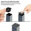 PATIKIL Rectangle Plastic Hole Plugs 1x2 Inch, 25 Pack Tubing