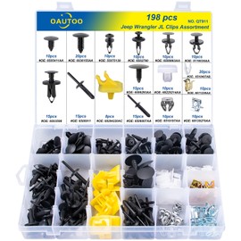 OAUTOO 198pcs for Jeep Wrangler JL 2018-On Auto Body Interior and Exterior Retainer Fastener Clip Assortment