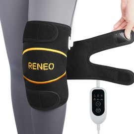 RENEO RENEO Electric Heating Pad for Knee Relief, Auto Shut-Off Wearable Knee Warmers Wrap, Elbow Heated Brace with Support, Discomfort Relief Gifts for Dad Mom Elders, 3 Heat Levels, Black
