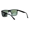 Mens Locs Sunglasses Matte Black Square Frame Fuchsia Mirror Lens