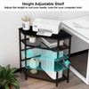 VEDECASA Corner Printer Stand Table with Power Outlet Charging Plugs