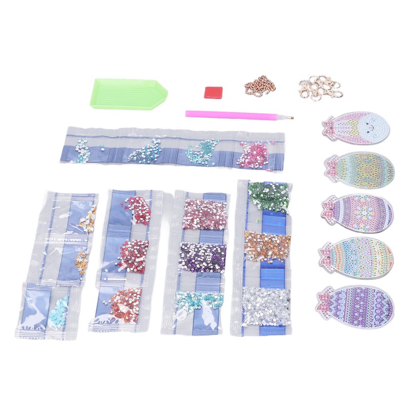 5pcs Diamond Painting Keychain Kit Handmade DIY Cute Shape 5D