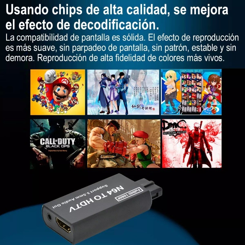 Gomia Adaptador De Vídeo Hdmi Para Ngc/n64/snes/sfc 1080p